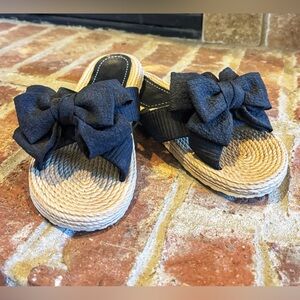 Small Shop Black Bow Women Sandals